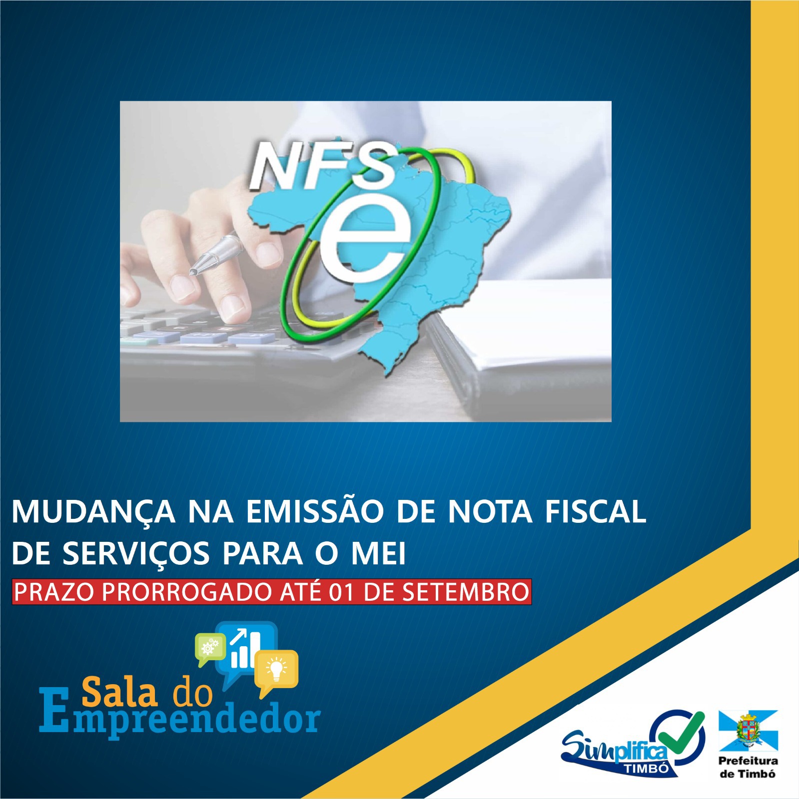 Governo prorroga para 1 de setembro obrigatoriedade da emissão de NFS-e  pelo portal do Simples Nacional para MEIs